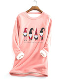 Casual Warm Faux Fleece Long Sleeve Christmas Print Sweatshirt Shopvhs.com