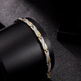 Chain Silver Gold Bracelet Magnetic Therapy Stainless Steel Single Row Bracelet For Men Shopvhs.com