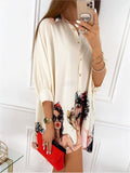 Character Print Long-Sleeved Button Blouse Shopvhs.com