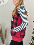 Check Stripe Panel Pocket Hoody Shopvhs.com