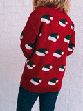 Christmas Hat Round Neck Long Sleeve Sweater Shopvhs.com