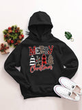 Christmas Kangaroo Pocket Fleece Lined Drawstring Hoodie Shopvhs.com