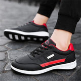 Color Matching Design Men'S Running Casual Lace-Up Flat Sneakers