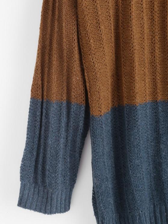 Colorblock Pointelle Knit Sweater Shopvhs.com