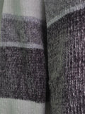 Contrast Color Design Round Neck Striped Knitted Pullover Sweater Shopvhs.com