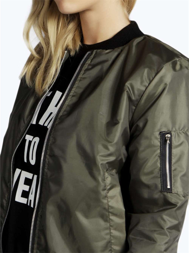 Cozy Solid Color Zipper Short Jacket With Pockets For Women Shopvhs.com