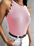 Crew Neck Knit Sleeveless Pullover Tank Tops Shopvhs.com