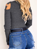 Crew Neck Strapless Long Sleeve Knit Sweaters Shopvhs.com