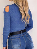 Crew Neck Strapless Long Sleeve Knit Sweaters Shopvhs.com