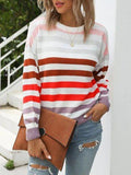 Crew Neck Striped Sweater Shopvhs.com