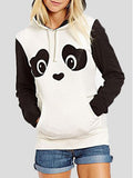 Cute Panda Print Fleece Long Sleeve Hoodie Shopvhs.com