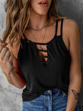 Cutout Camisole Casual Tank Top Shopvhs.com