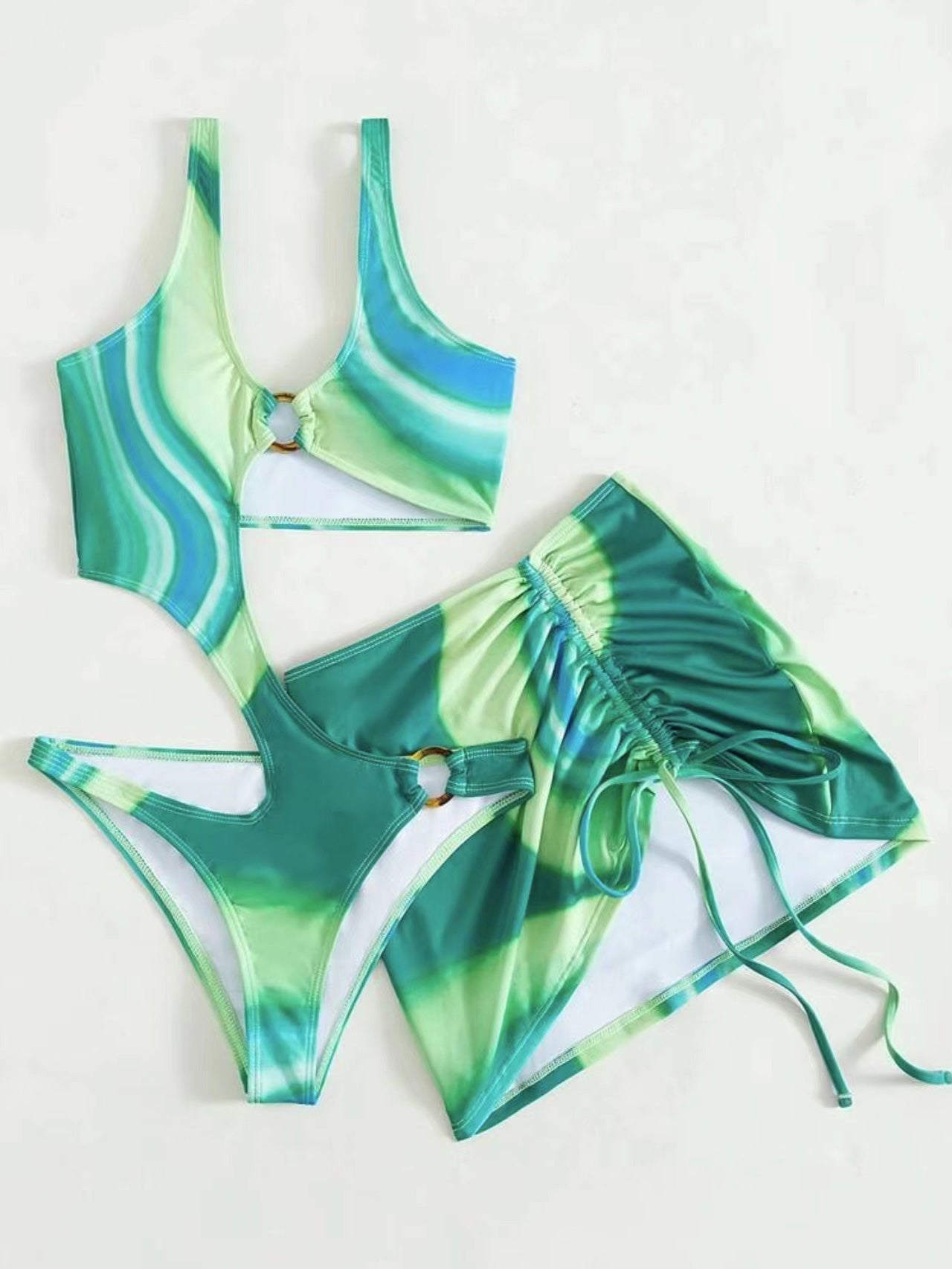 Drawstring Cutout Swimsuit Bikini Two Piece Shopvhs.com