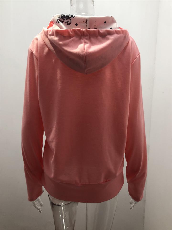 Drawstring Solid Color Zipper Casual Hooded Coats Shopvhs.com