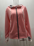 Drawstring Solid Color Zipper Casual Hooded Coats Shopvhs.com
