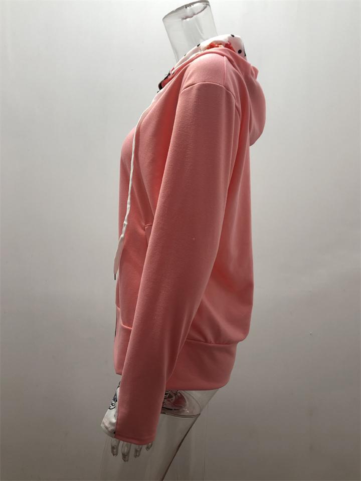 Drawstring Solid Color Zipper Casual Hooded Coats Shopvhs.com
