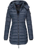 Elegant Detachable Hooded Women'S Mid-Length Slim-Fit Thermal Down Coat Shopvhs.com