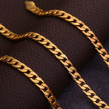 Elegant Shimmering Gold-Tone Lobster Claw Fastening Chain-Link Necklace Shopvhs.com