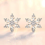Elegant Snowflake Zircon Earrings Sweet Christmas Gift Earrings Stud For Women Shopvhs.com