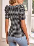 Elegant V-neck Short-sleeved Blouse Shopvhs.com