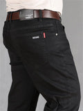 Exquisite Black Business Loose Straight-Leg Casual Jeans Shopvhs.com