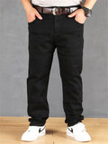 Exquisite Black Business Loose Straight-Leg Casual Jeans Shopvhs.com