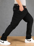 Exquisite Black Business Loose Straight-Leg Casual Jeans Shopvhs.com