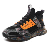 Exquisite Textile Upper Bold Colorway Platform Casual Lace-Up Sneakers Shopvhs.com