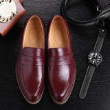 Exquisite Wingtip All-Match Pointed Toe Wear-Resistant Footwear Men'S Leather Shoes Shopvhs.com