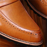 Exquisite Wingtip All-Match Pointed Toe Wear-Resistant Footwear Men'S Leather Shoes Shopvhs.com