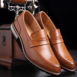 Exquisite Wingtip All-Match Pointed Toe Wear-Resistant Footwear Men'S Leather Shoes Shopvhs.com
