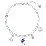 Exquisite Zodiac Signs Themed Ornament Chain Link Bracelet Jewelry Gifts For Women Girls Shopvhs.com