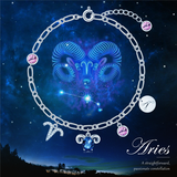 Exquisite Zodiac Signs Themed Ornament Chain Link Bracelet Jewelry Gifts For Women Girls Shopvhs.com