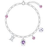 Exquisite Zodiac Signs Themed Ornament Chain Link Bracelet Jewelry Gifts For Women Girls Shopvhs.com