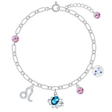 Exquisite Zodiac Signs Themed Ornament Chain Link Bracelet Jewelry Gifts For Women Girls Shopvhs.com