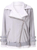 Extra Cozy Faux Fur Interior Notched Lapel Collar Suede Coat Shopvhs.com