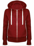 Extra Cozy Front Pouch Pocket Full Zipper Drawstring Hooded Sweatshirt Shopvhs.com