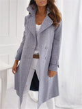 Extra Cozy Notched Collar Solid Color Double Breasted Coat Shopvhs.com