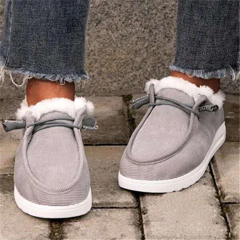 Extra Cozy Slip On Thicken Fur Lace Up Outdoor Snow Shoes Shopvhs.com