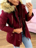 Extra Cozy Zipper Pocket Faux Fur Hooded Coat Shopvhs.com