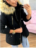 Extra Cozy Zipper Pocket Faux Fur Hooded Coat Shopvhs.com