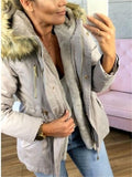 Extra Cozy Zipper Pocket Faux Fur Hooded Coat Shopvhs.com