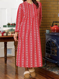 Extra-Soft Floral Printed Long Sleeve Pocket Maxi Nightgown Dress Shopvhs.com