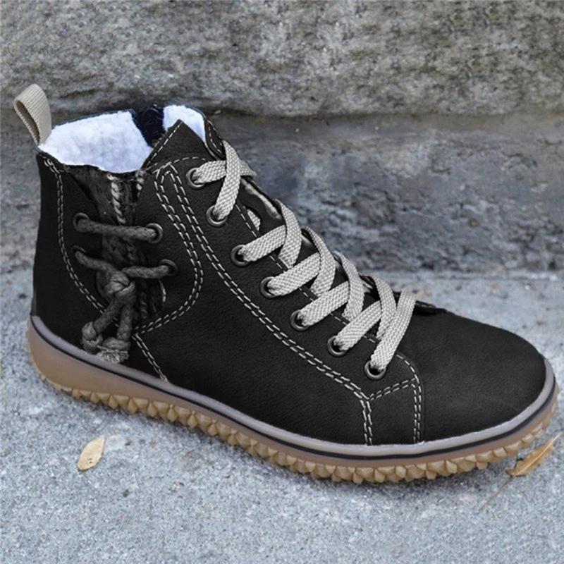Extra Warm Cotton Interior Lace Up Non-Slip Winter Shoes Shopvhs.com