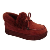 Extra Warm Faux Fur Trim Thick Bottom Lace Up Snow Shoes Shopvhs.com