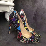 Fancy Pointed Toe Shallow Mouth High-Heeled Shoes Shopvhs.com