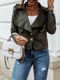 Fashion Lapel Button Crop Jacket Shopvhs.com