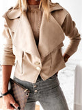 Fashion Lapel Button Crop Jacket Shopvhs.com