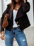 Fashion Lapel Button Crop Jacket Shopvhs.com