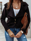 Fashion Lapel Button Crop Jacket Shopvhs.com